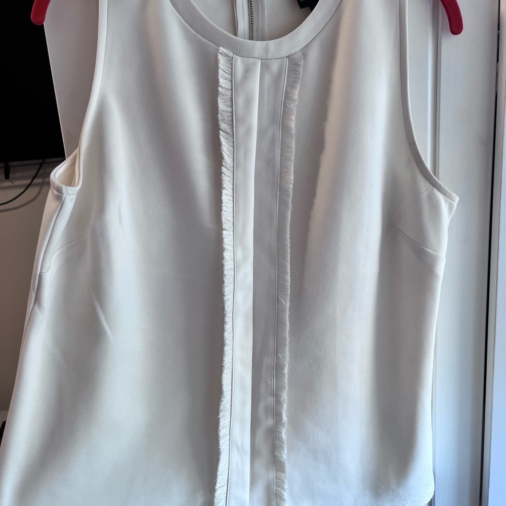 Elegant Cream Sleeveless Top